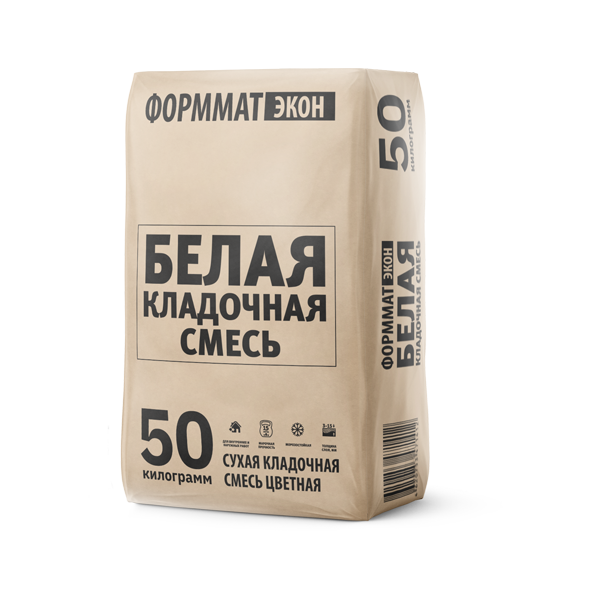 999 Смесь сухая кладочная М-150 белая с ПМД (50кг)