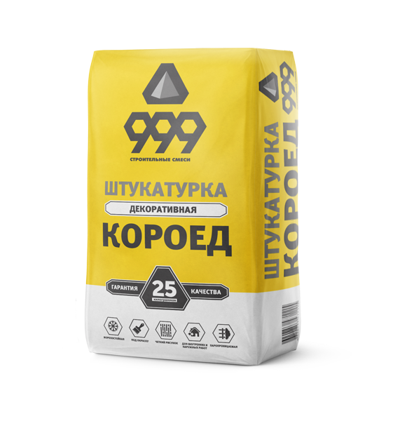 999 Короед цементная штукатурка декоративная 1,5/2,0 мм (25 кг)