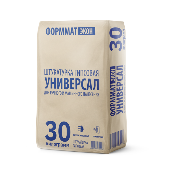 Формматэкон Универсал штукатурка гипсовая  для ручного и машинного нанесения (30 кг)