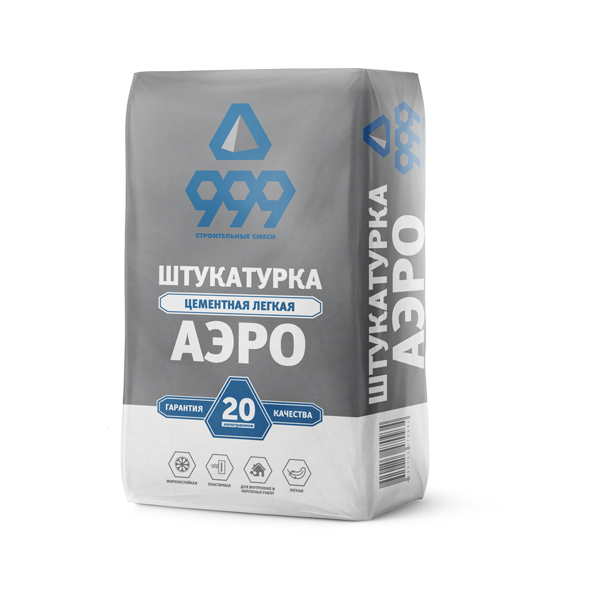 999 Аэро цементная штукатурка (20 кг) 