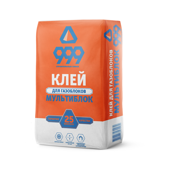 999 Мультиблок монтаж-клеевая смесь (25 кг) Европоддон