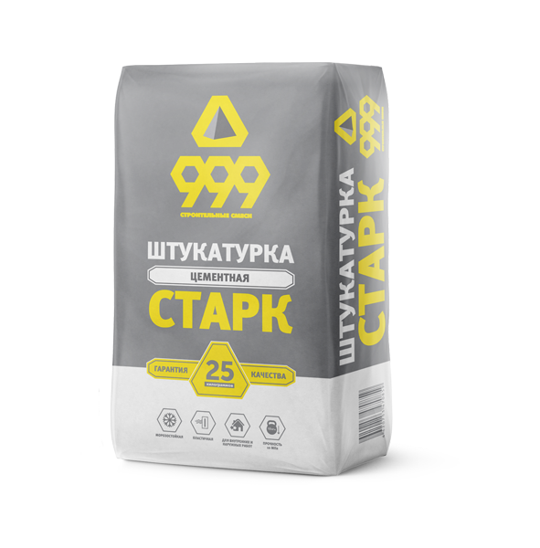 999 Старк цементная штукатурка  ручного нанесения  (25 кг)