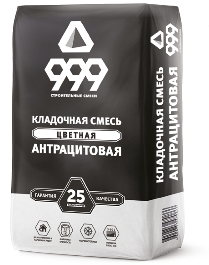 кладочная смесь цветная м150 антрацитовая 25 кг