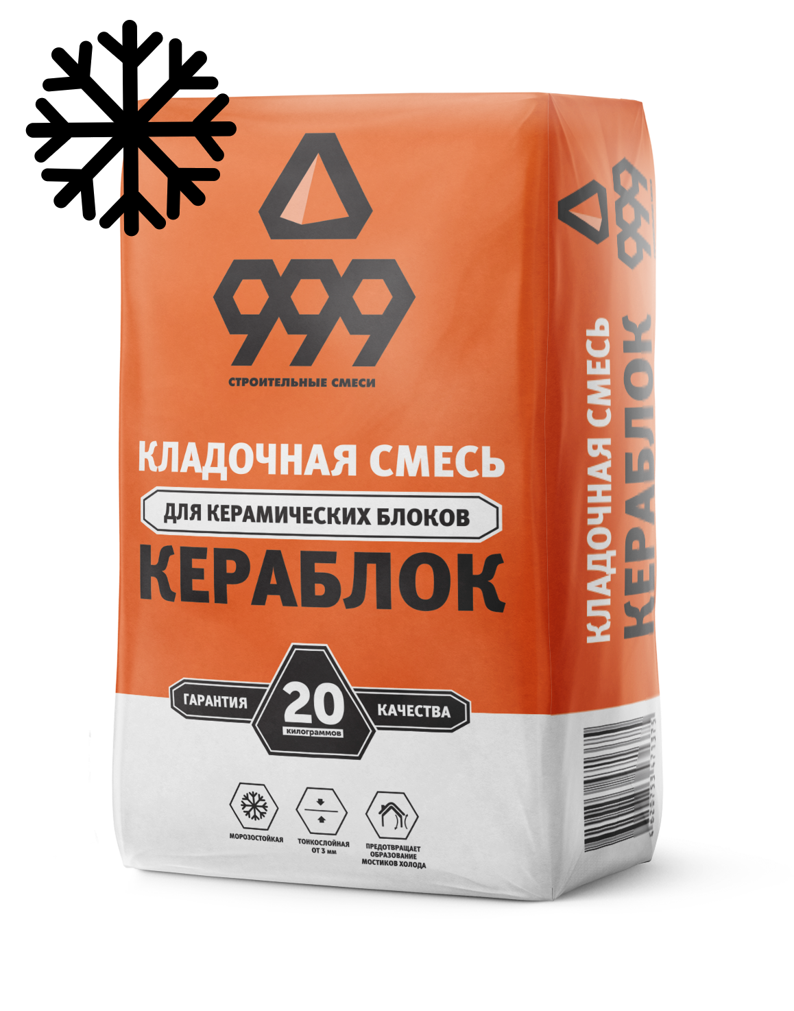 кладочная смесь для керамических блоков кераблок 20 кг зимняя 
