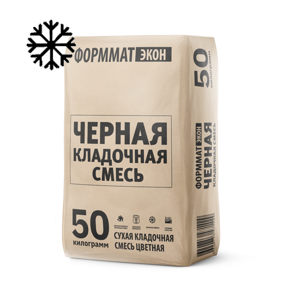 Кладочная смесь цветная М150 Черная 25/50 кг ЗИМНЯЯ