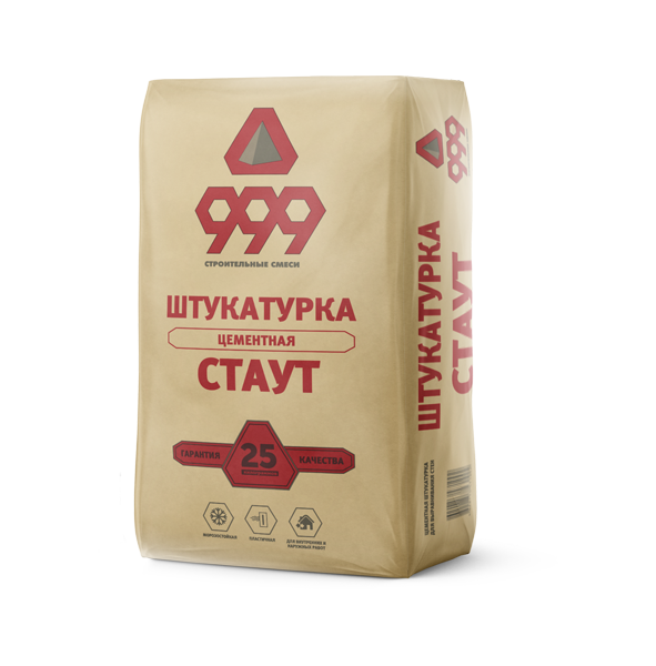 стаут цементная штукатурка 5 кг / 25 кг