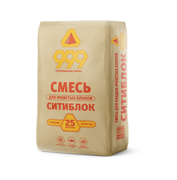 смесь для ячеистых блоков ситиблок 25 кг 