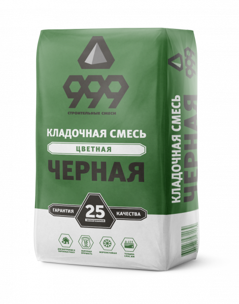 кладочная смесь цветная м150 черная 25/50 кг