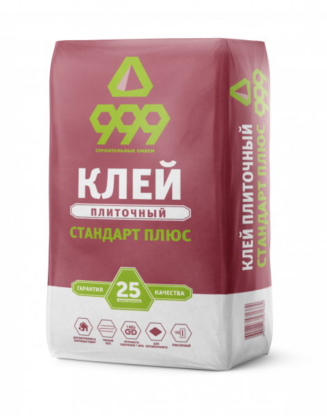 клей  плиточный  стандарт  плюс  25 кг. класс с1