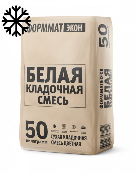 Кладочная смесь цветная М150 Белая 25/50 кг ЗИМНЯЯ