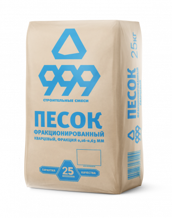 999 песок кварцевый фракционированный (0,16-0,63) (25 кг)