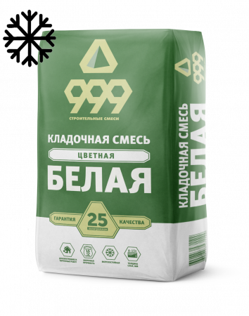 кладочная смесь цветная м150 белая 25/50 кг зимняя