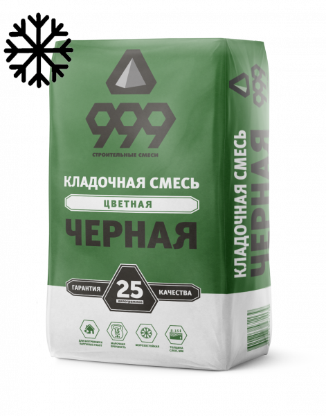 кладочная смесь цветная м150 черная 25/50 кг зимняя