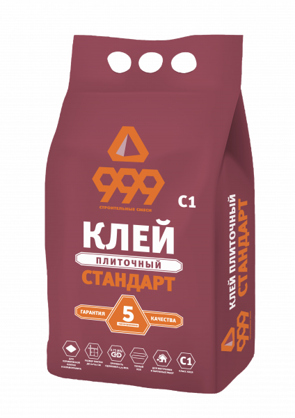 Клей плиточный Стандарт 5 кг / 25 кг. Класс С1