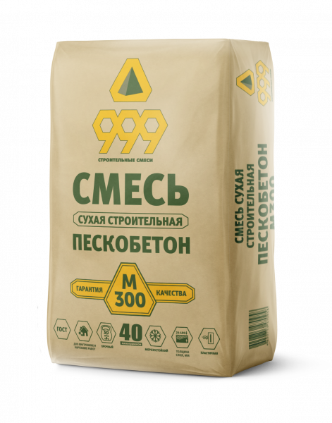 Смесь сухая строительная М300 Пескобетон 25/40 кг