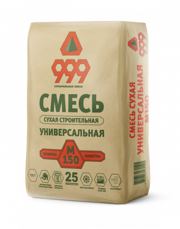 смесь сухая строительная м150 универсальная 25/40 кг